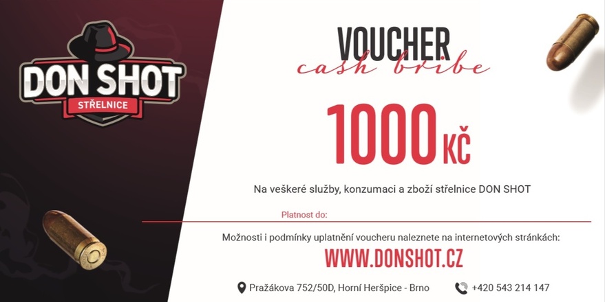 Don shot - Dárkový poukaz 1000 Kč