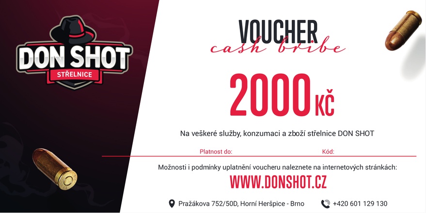 Don shot - Dárkový poukaz 2000 Kč