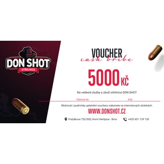Don Shot - Dárkový poukaz 5000 Kč