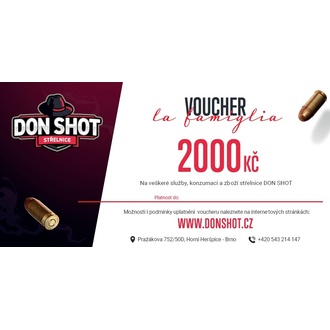 Don Shot - Dárkový poukaz 2000 Kč