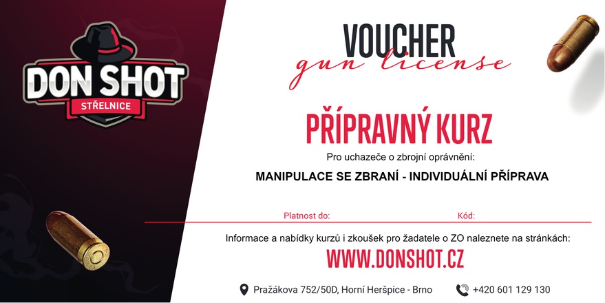 Don shot - Poukaz na manipulaci se zbraní - individuální příprava