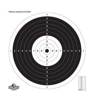 Don Shot - Mezinárodní pistolový terč 50/20 - negativ 10 ks