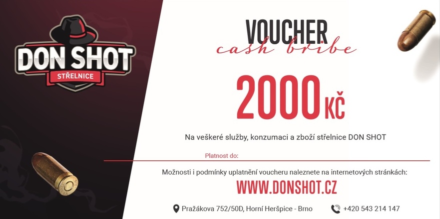 Don shot - Dárkový poukaz 2000 Kč