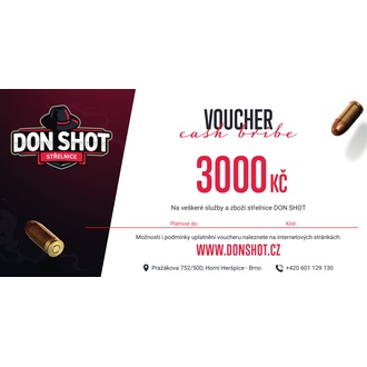 Don Shot - Dárkový poukaz 3000 Kč