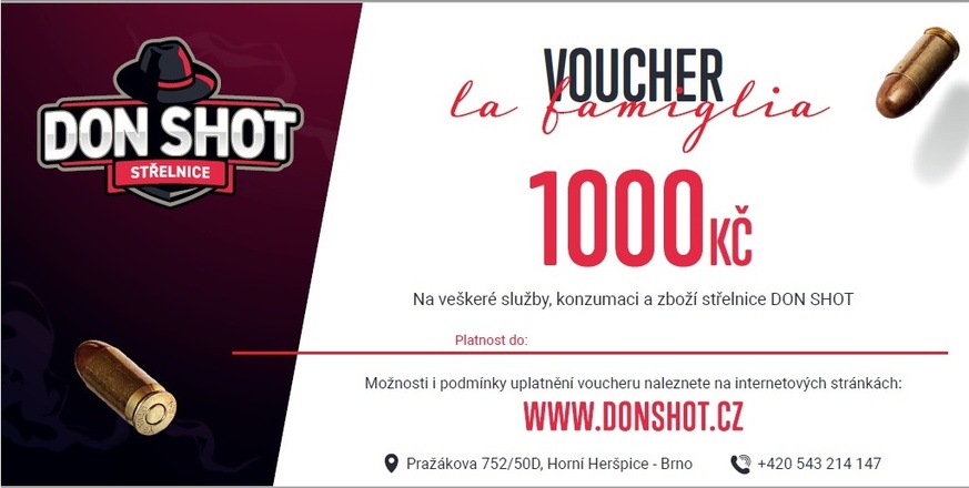 Don shot - Dárkový poukaz 1000 Kč