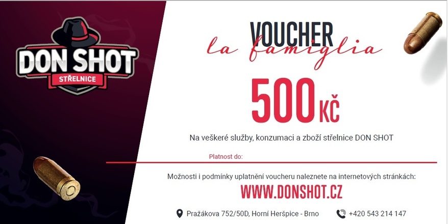 Don shot - Dárkový poukaz 500 Kč
