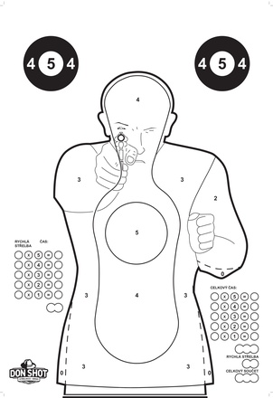 Don shot - Terč FBI - negativ 10 ks