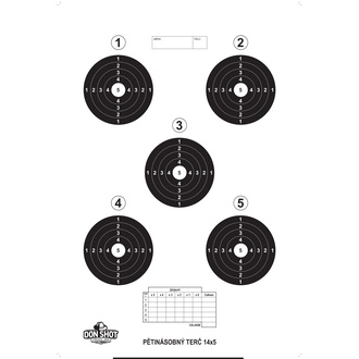 Don Shot - Terč pětinásobný 14 x 5 10 ks